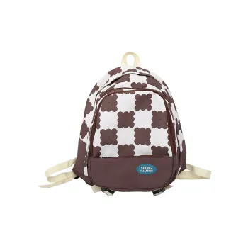 FAMAN Nylon Large Capacity Backpacks Women's Yellow/Brown