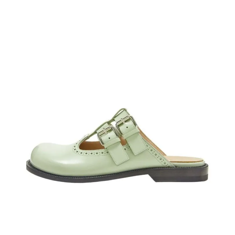 LOEWE Campo Rubber Sole Closed Toe Slippers Women's Green-0