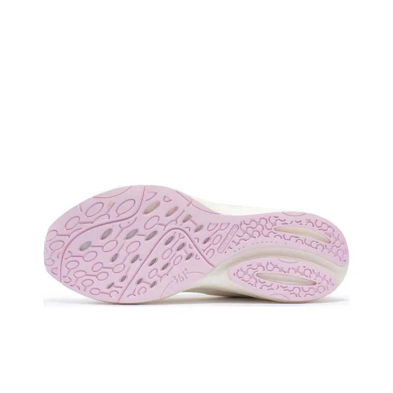 361° Slip Resistant Low Top Casual Running Shoes Women's White Pink-4