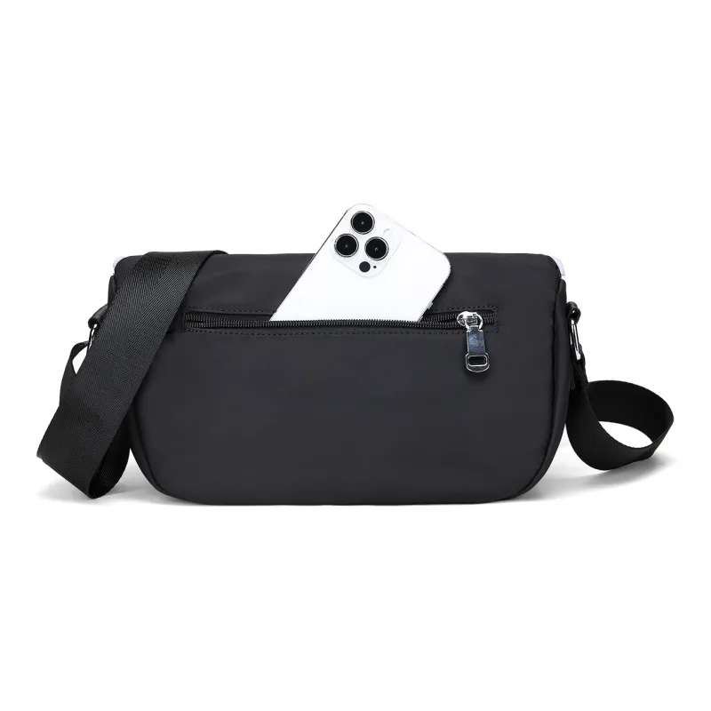 Fillove Fabric Crossbody Bags Sling Bags Regular Unisex Black-5