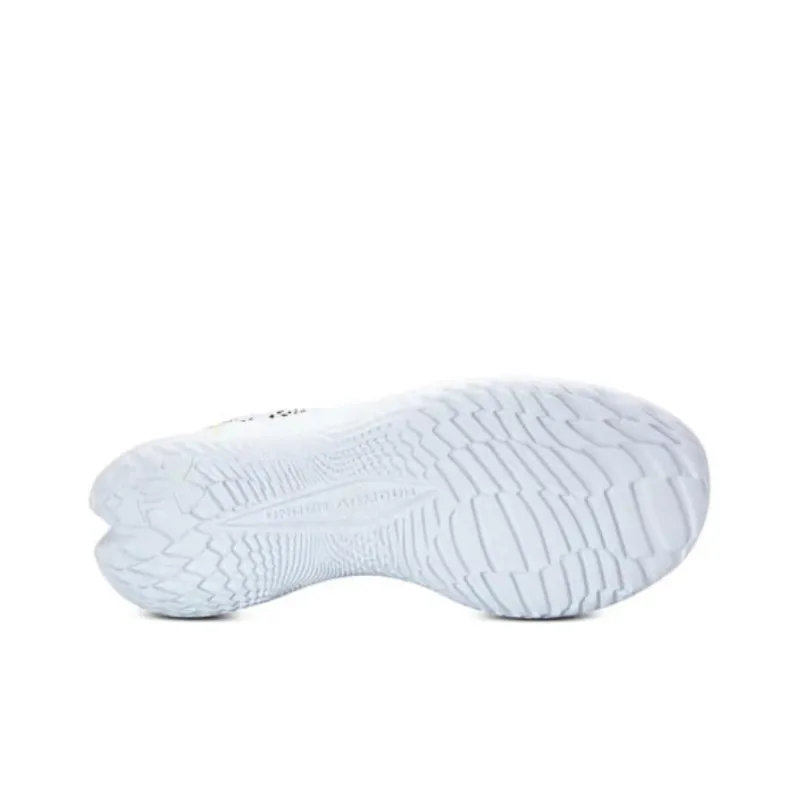 Under Armour Cushioned Wear Resistant Breathable Rebound Low Top Training Running Shoes Women's White Black-4