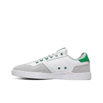 DC Shoes Anti Slip Wear Resistant Low Top Skateboard Shoes Men's White Gray Green