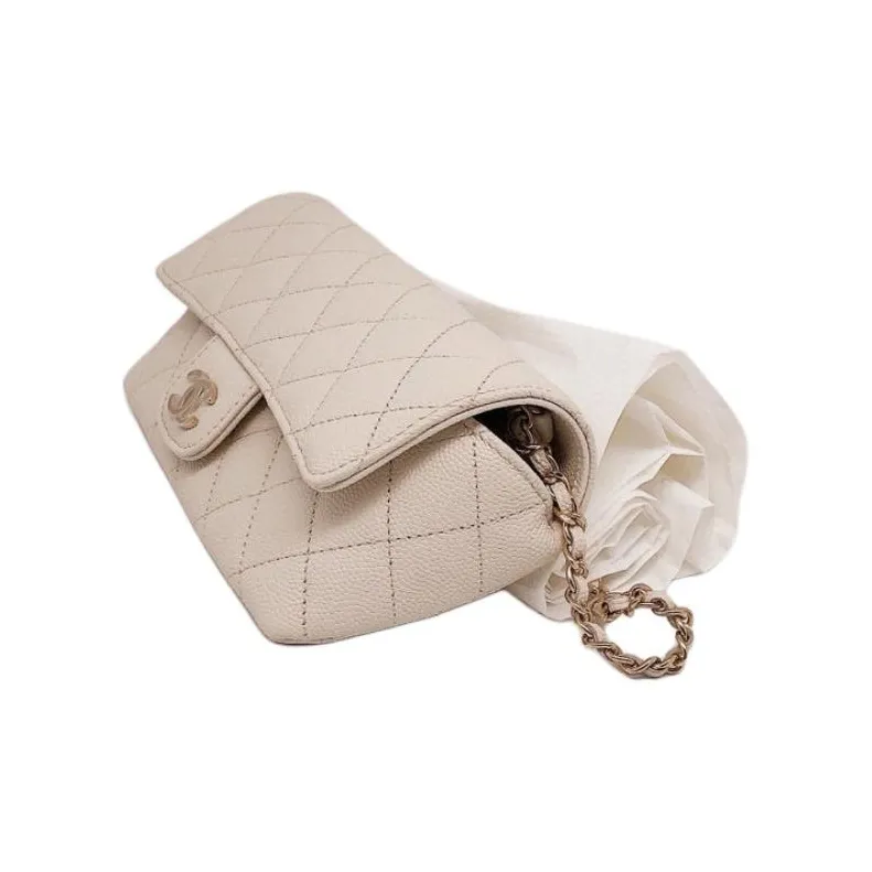CHANEL Leather Eyeglass Pouch, Handbag, Shoulder Bag, Crossbody Bag Women's White-1