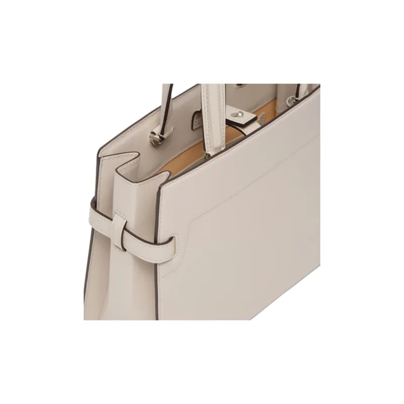 Delvau Tempête Calfskin Shoulder Bag Crossbody Bag Handbag Small Size Women's Greige-7