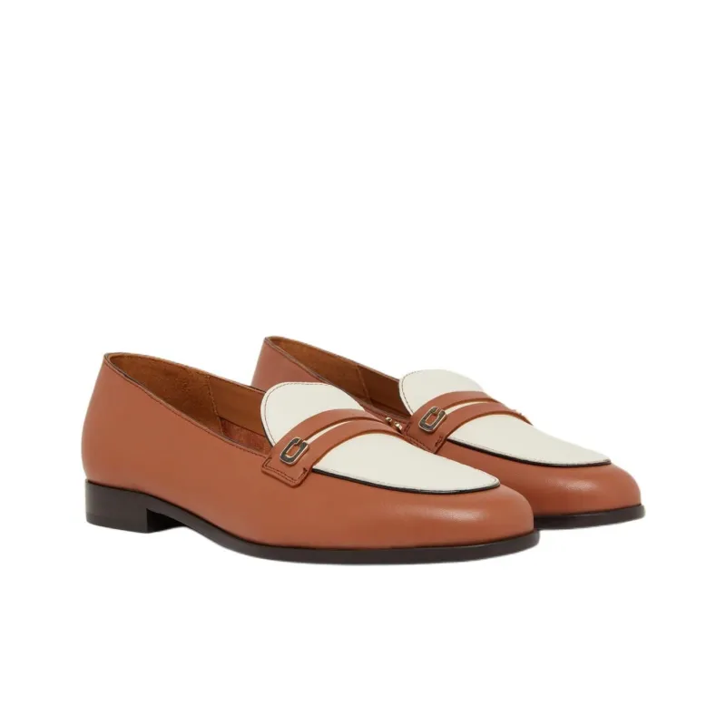 Carel Loafers 1.5cm Women's Brown White-2