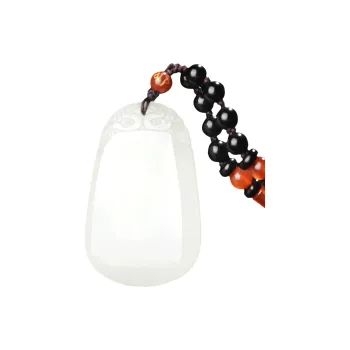 Ingenuity Pendants Pale Greenish-White Jade Unisex