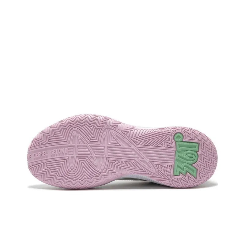 361° Big3 3.0 TeamSE Slip Resistant Breathable Low Top Basketball Shoes Men's White Green Pink-4