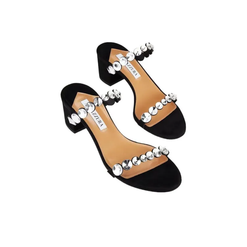 AQUAZZURA Maxi-tequila Suede Flat Sandals-3