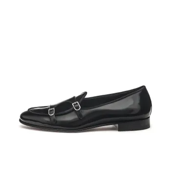 Edhen Milano Brera Leather Monk Shoes