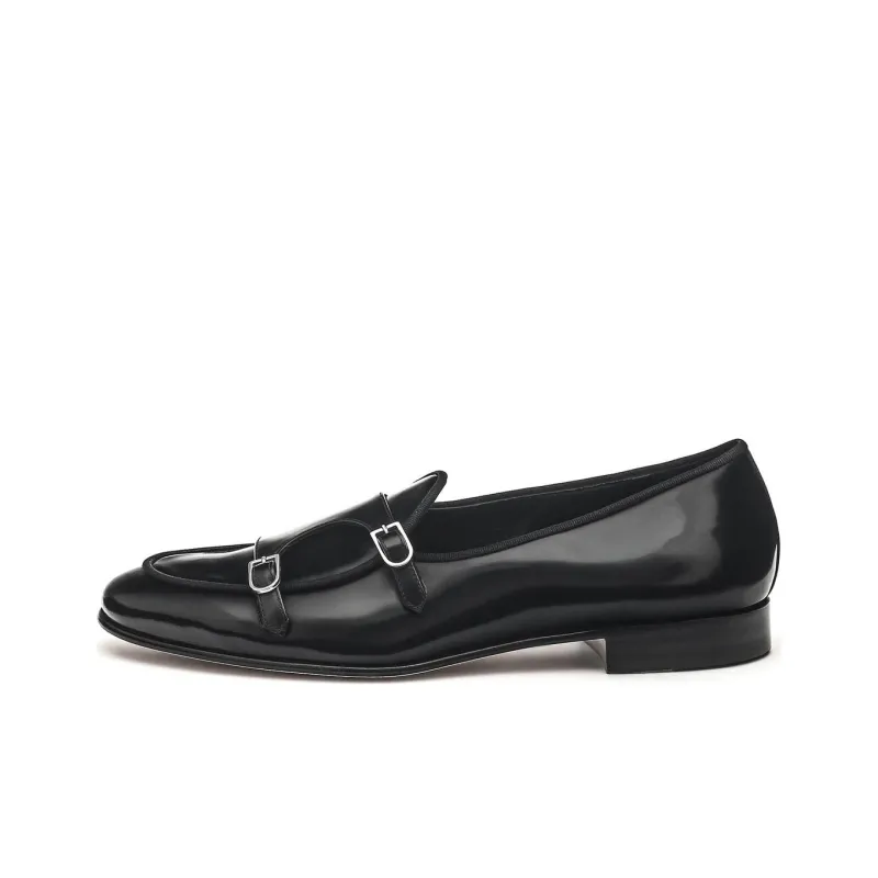 Edhen Milano Brera Leather Monk Shoes-0