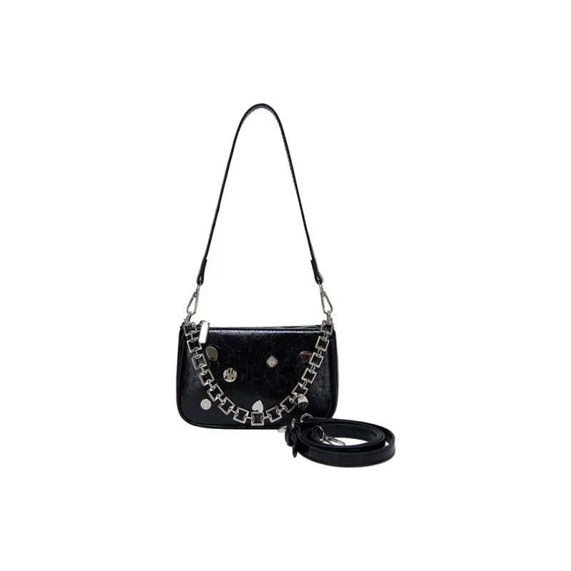 Jade En Plus Premium PU Handbag, Shoulder Bag, Crossbody Bag Regular Women's Black/White/Silver-1