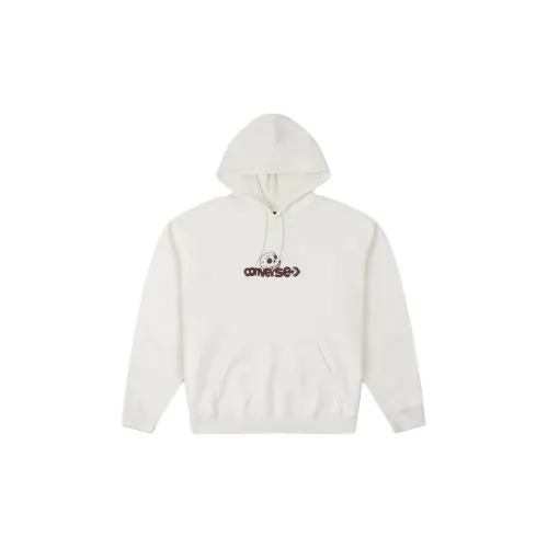 Converse Skull Hoodie Sweatshirts Men Milk White