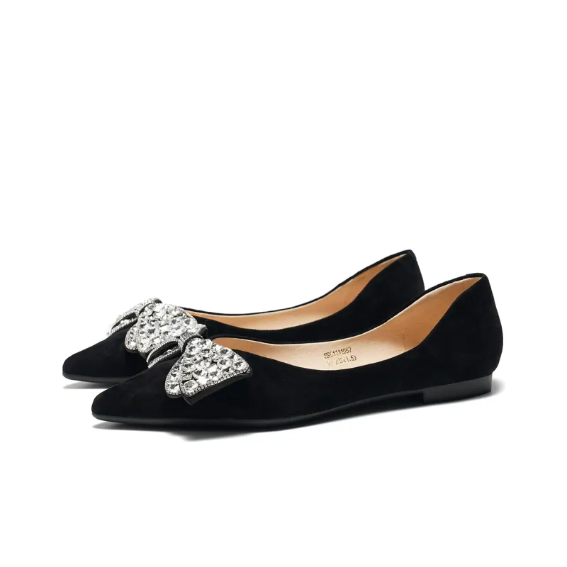ST&SAT Sparkling Rhinestone Butterfly Fashion Casual Shoes 1.3cm Women's-2