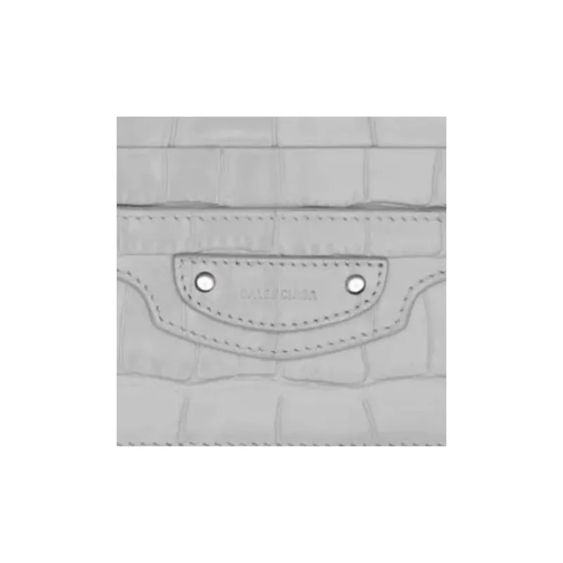 Balenciaga Neo Classic Cow Leather Card Clip Card Holder Mini Women's Gray-2