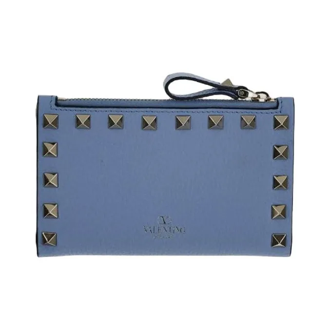 Valentino Leather Wallet Women's Sky Blue-0