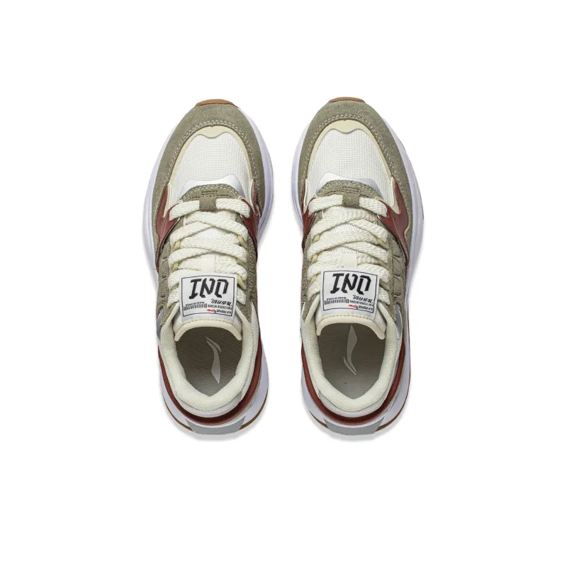 LiNing 001 Innocence V2 Cushioning Anti-Slip And Wear-Resistant Support Low-Top Casual Shoes Women's Green-3