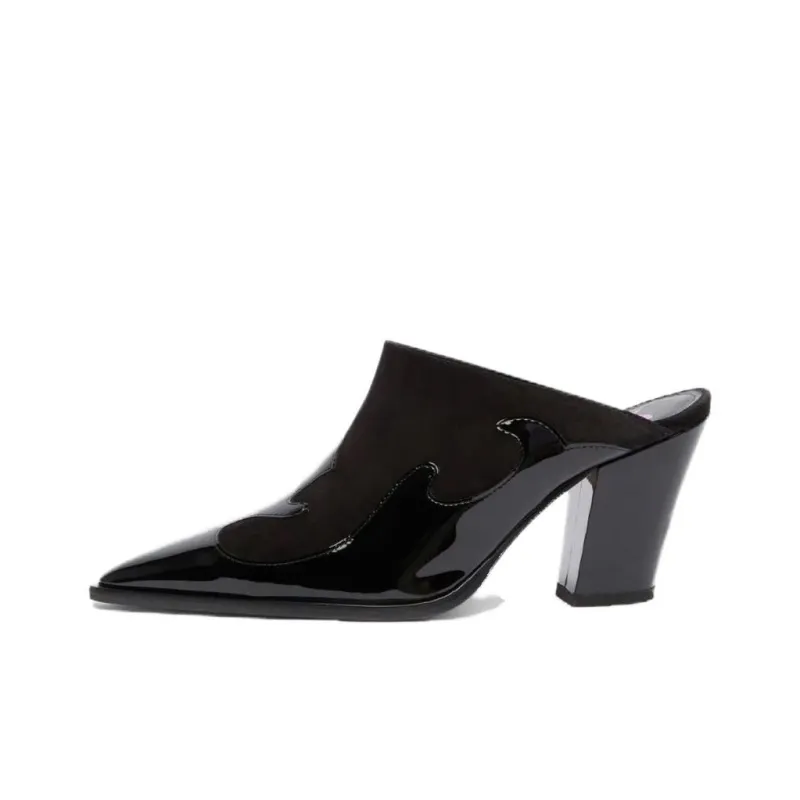 BETTINA VERMILLON Wrap-toe Slippers Women's Black-0