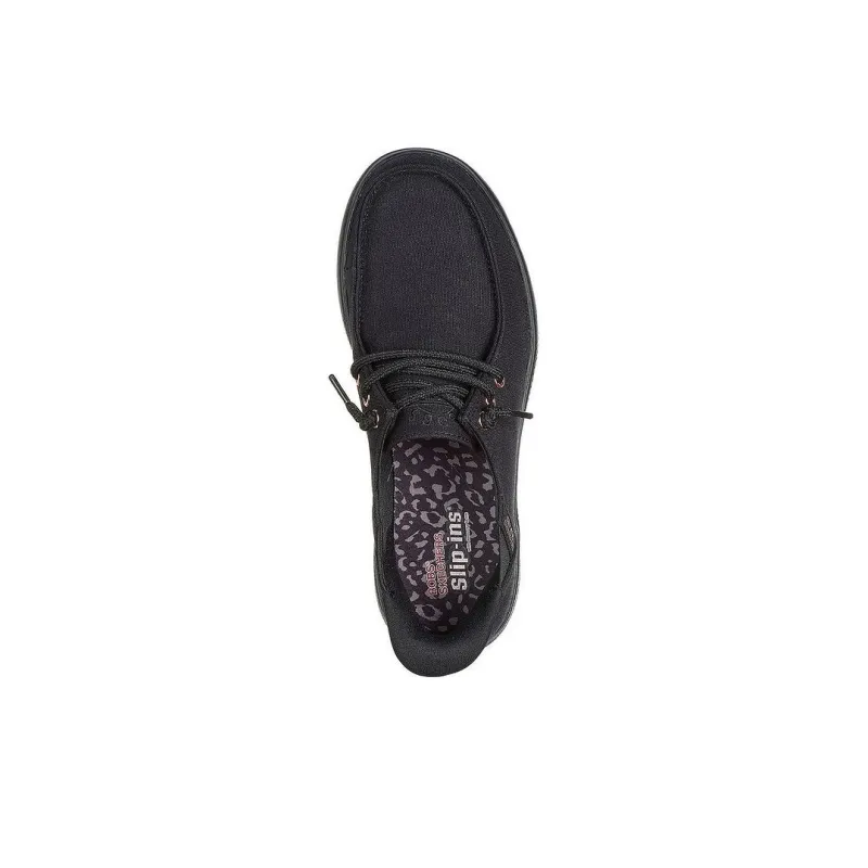 Skechers Cushioned Slip Resistant Breathable Low Top Casual Shoes Women's Black-3