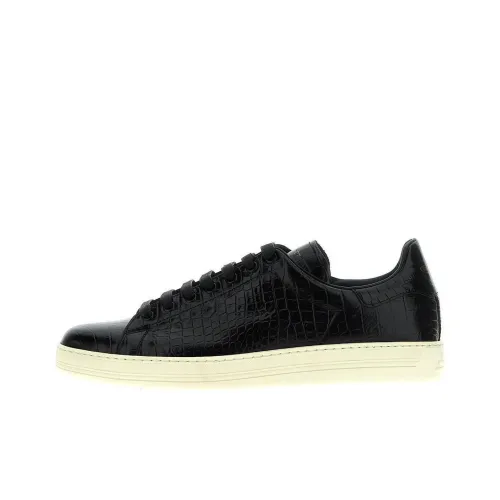 TOM FORD Crocodile-embossed Leather Sneakers