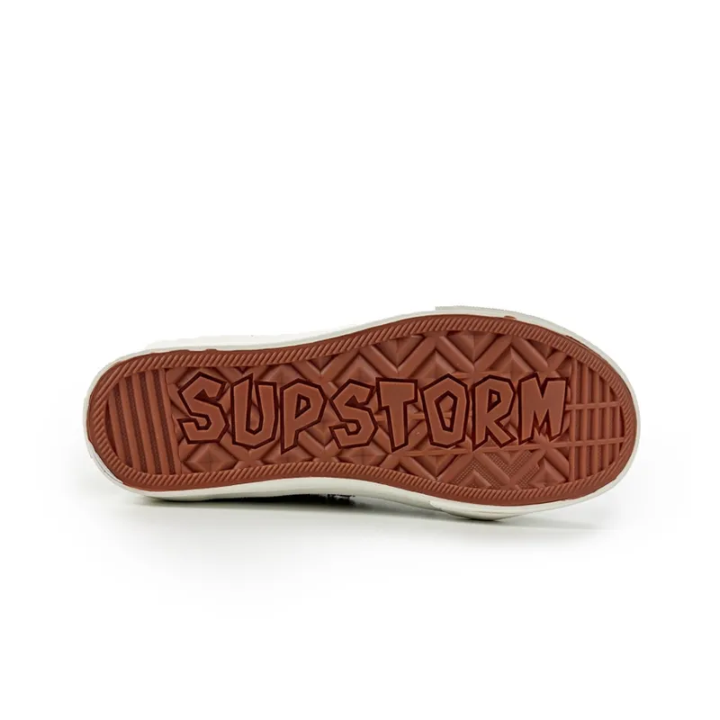 SUPSTORM Puffy Shoes Coverage Cushioning Wear-Resistant Lightweight Low-Top Skateboard Shoes Unisex Dragon Fruit Red-6