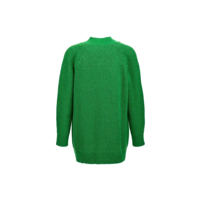 JIL SANDER V Neck Knitted Oversized Jumper-1