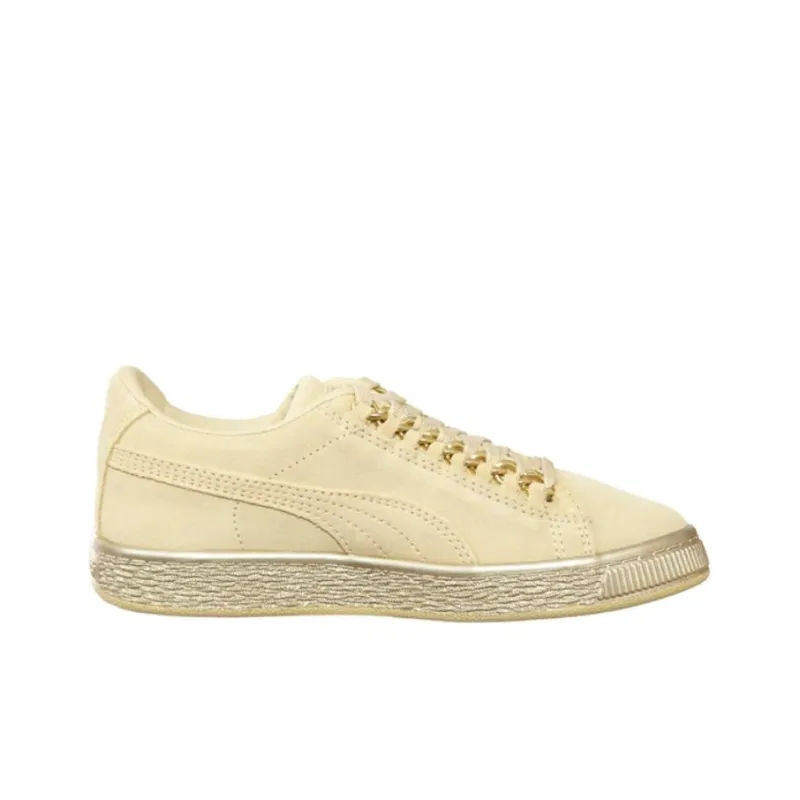 PUMA Suede Classic Cushioning Low Top Skateboard Shoes Unisex Yellow-1