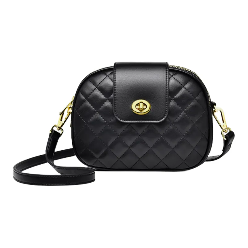 Versman PU Shoulder Bag Crossbody Bag Regular Women's Classic Black-0