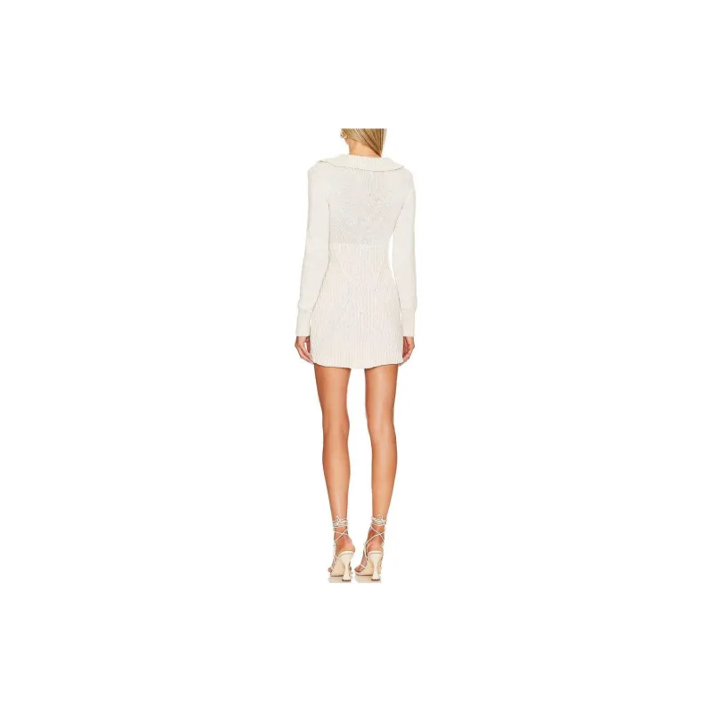 FREE PEOPLE Mont Blanc Mini Dress Long-Sleeved Dresses Women's White-1