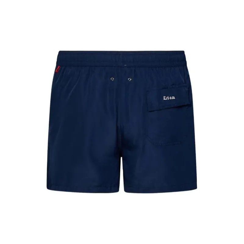 KITON Logo plaque Swim Shorts-1
