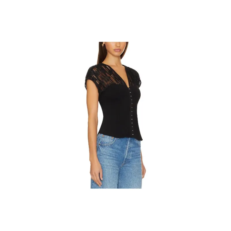 FREE PEOPLE T-Shirt Women's Black-2
