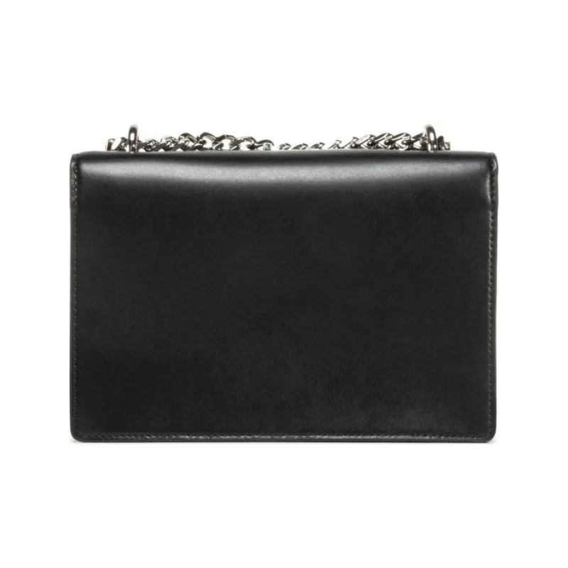 KARL LAGERFELD Calfskin Crafted Shoulder Bag Women's Black-3