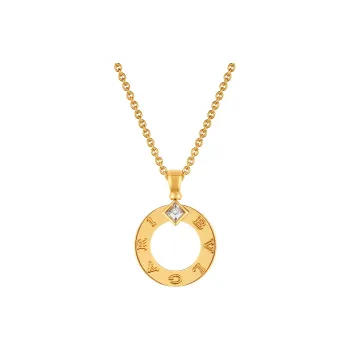 BVLGARI Bvlgari Bvlgari Series 18K Gold Diamonds Necklaces Women's Gold