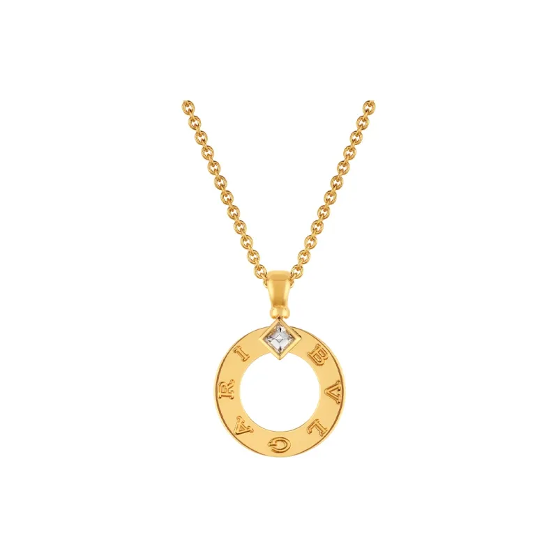 BVLGARI Bvlgari Bvlgari Series 18K Gold Diamonds Necklaces Women's Gold-0