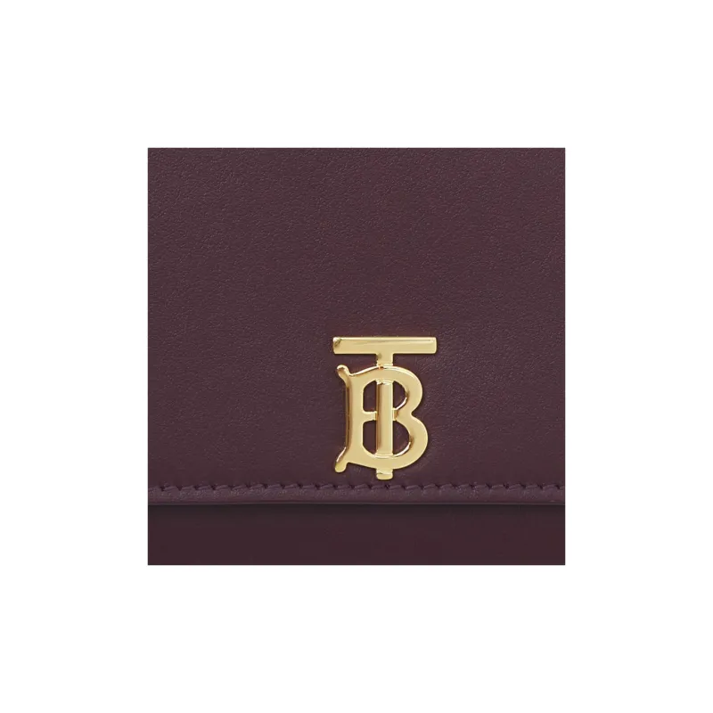 Burberry Calfskin Shoulder Bag Crossbody Bag Wallet Women's Dark Purple-3