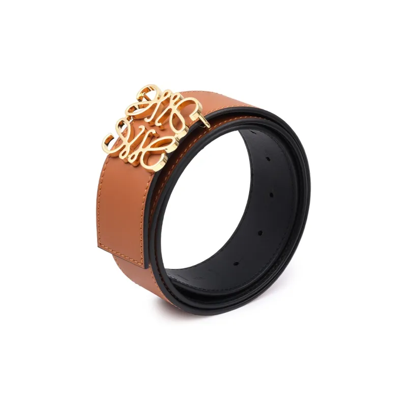 LOEWE Anagram Leather Belts Unisex-2