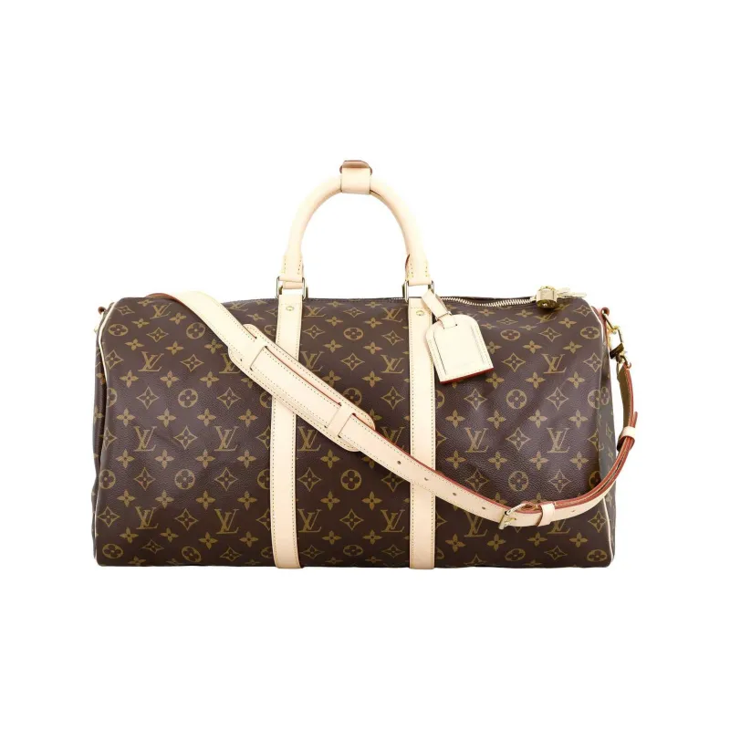 LOUIS VUITTON Keepall Bandouliere Monogram 50 Brown-0