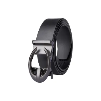 BISON DENIM Top Grain Cow Leather Leather Belts Men's Black Coffee 3.5cm
