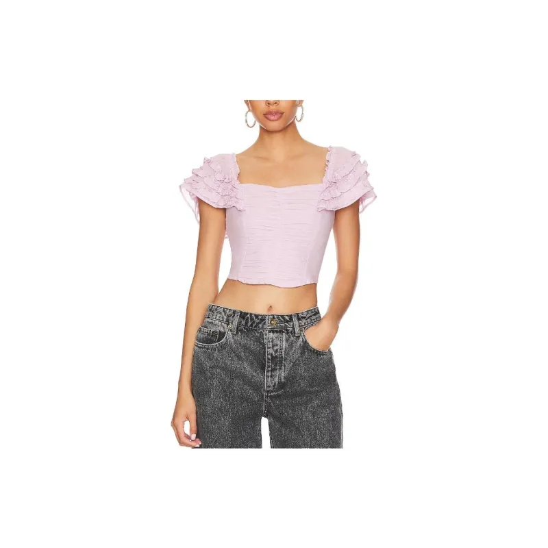 FREE PEOPLE Crop Tops Women's Pink-1