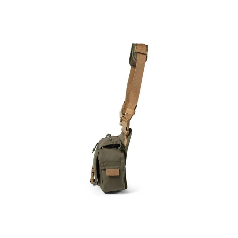 5.11 5L One Shoulder Crossbody Outdoor Bag Nylon Black/Outlaw Green Men's-8