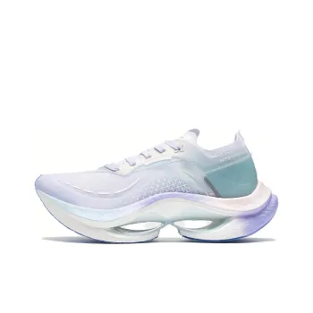 XTEP Cushioned Wear Resistant Breathable Lightweight Low Top Running Shoes Women's Green Purple