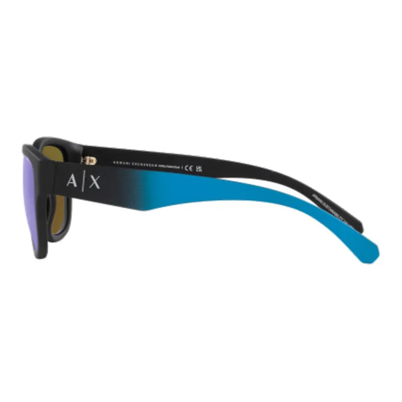 ARMANI EXCHANGEAE Injection Molded Irregular Shape Sunglasses Men's Black-2