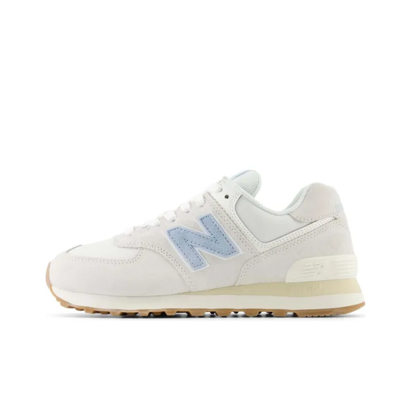New Balance 574 Beige Ecru Blue Angora Women's-0