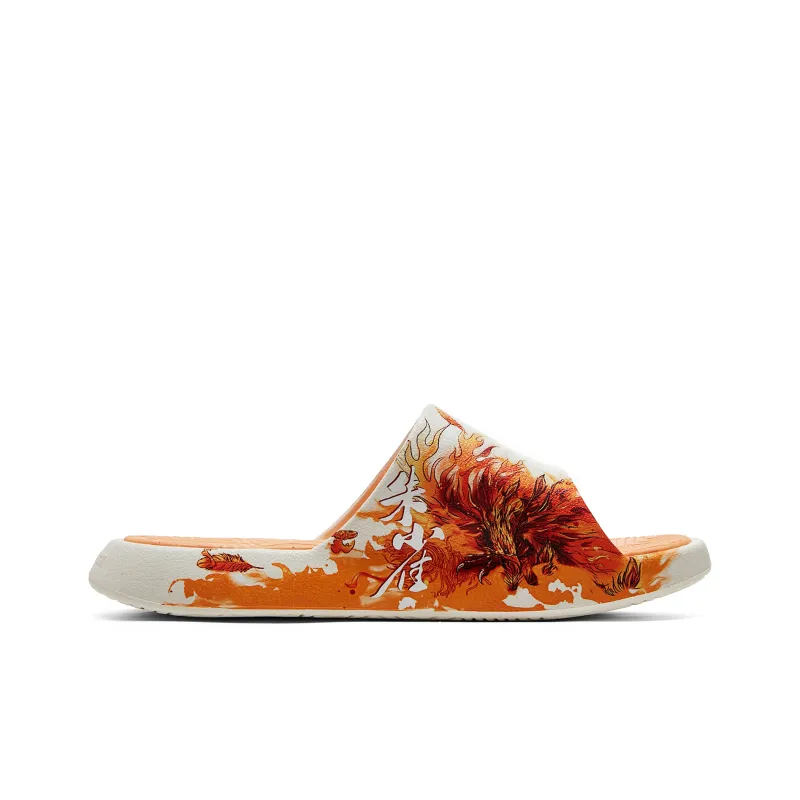 PEAK Tai Ji1.0 Slide Slippers Men's White Orange-1
