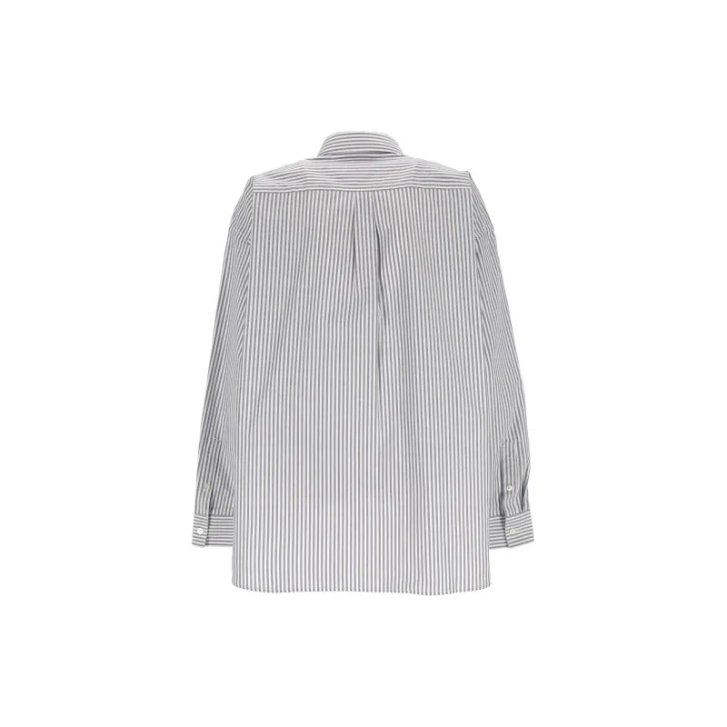 TOTEME Striped Half Buttoned Shirt-1