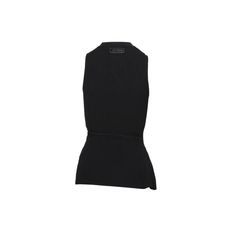 The Attico Cut Out Ribbed Sleeveless Top-1