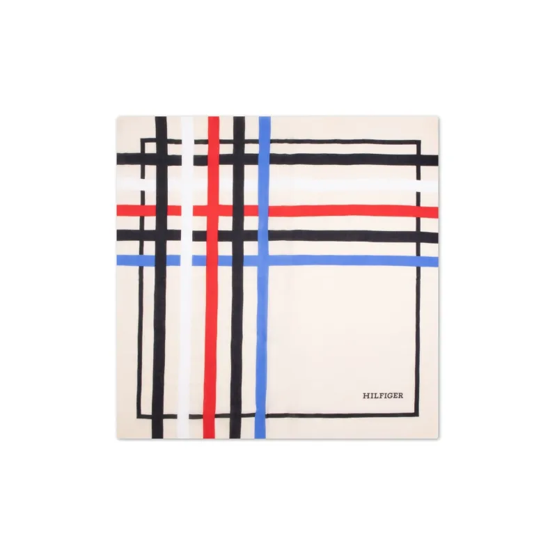 Tommy Hilfiger Knit Scarves Women's Beige White Red Blue Black-1