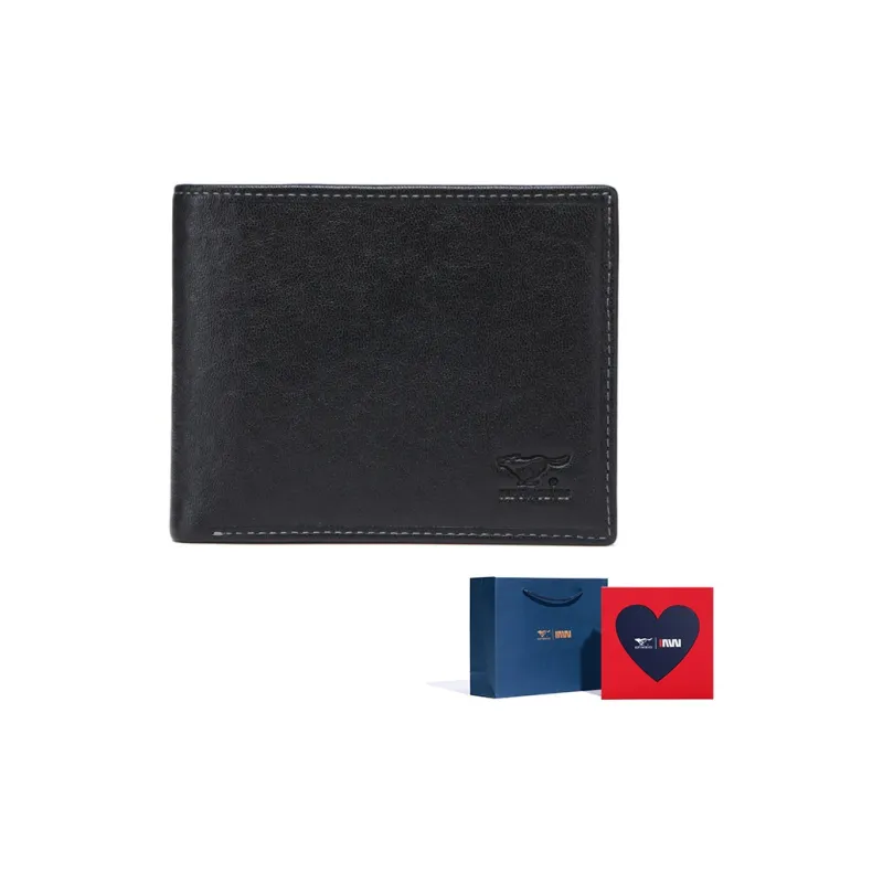 SEPTWOLVES Top Grain Cow Leather Wallet Regular Men's Black-14