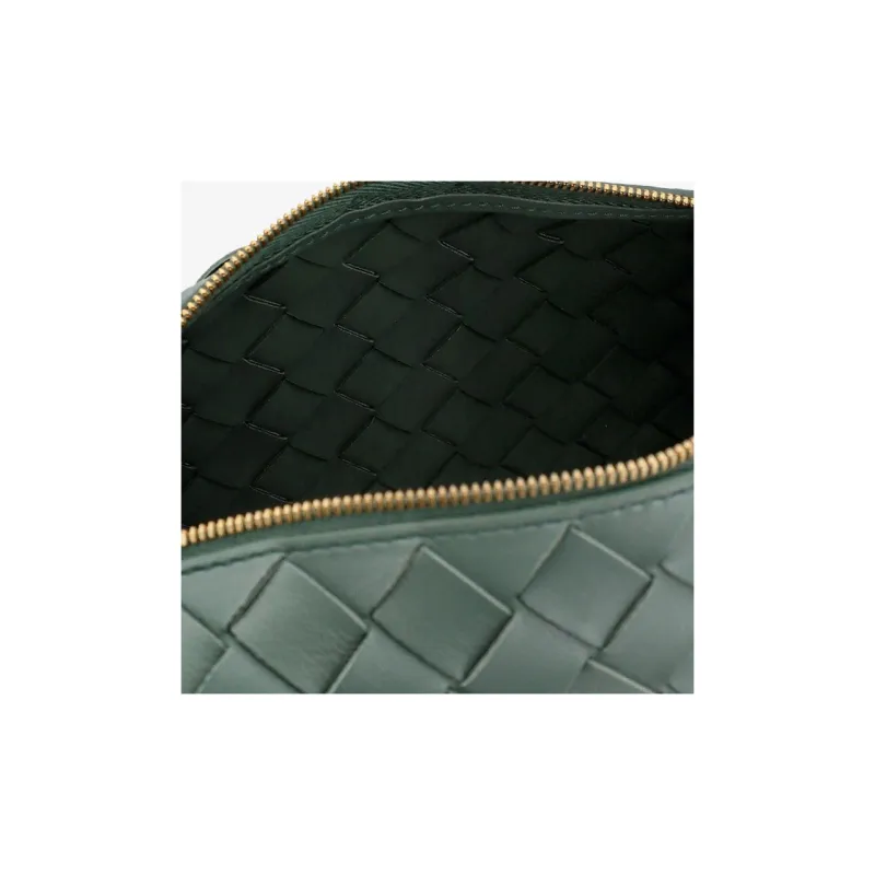 Bottega Veneta Leather Crossbody Bag Shoulder Bag Women's Green-3