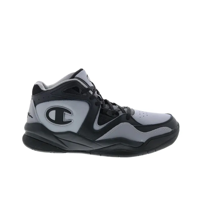 Champion Cushioned Slip-Resistant High-Top Casual Shoes Men's Black Gray-1