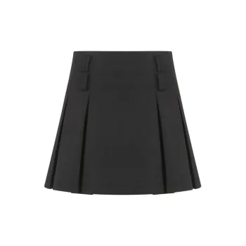 Three Quarters Casual Short Skirts Women's Black
